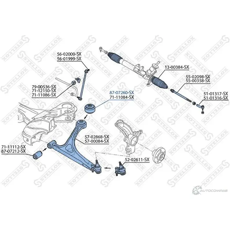 Сайлентблок STELLOX KEY3E 5 3629443 87-07260-SX 4057276409422 - Изображение 1