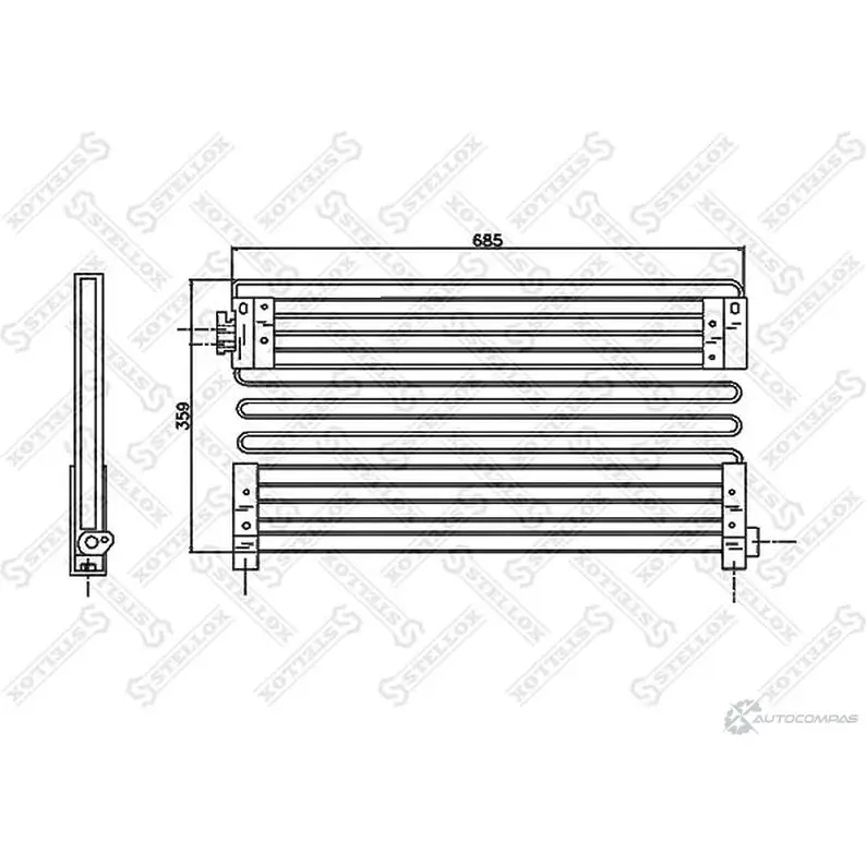 Радиатор кондиционера STELLOX 6 OMN86 4057276427471 3630690 87-39104-SX изображение 0