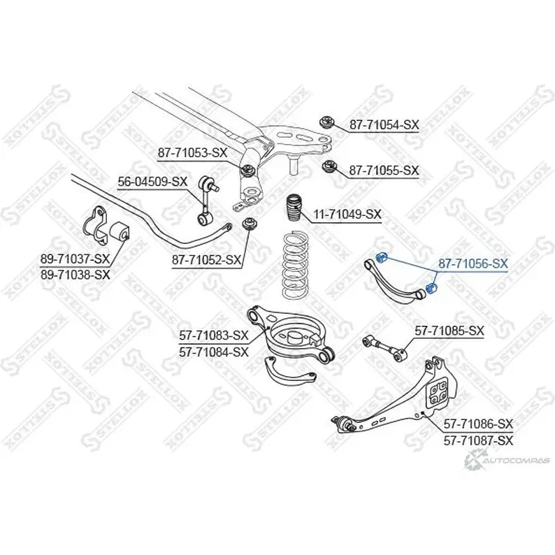 Сайлентблок STELLOX 4057276434974 156424201 87-71056-SX UH7F ZQ изображение 1