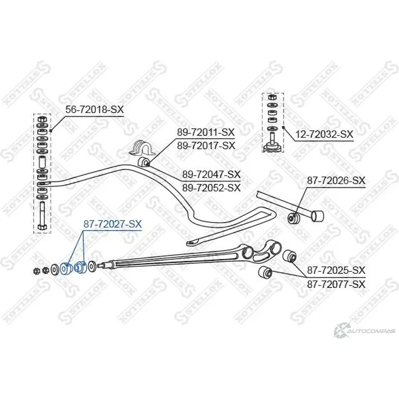 Сайлентблок STELLOX 87-72027-SX 3631120 4057276435513 VGN 045R изображение 1