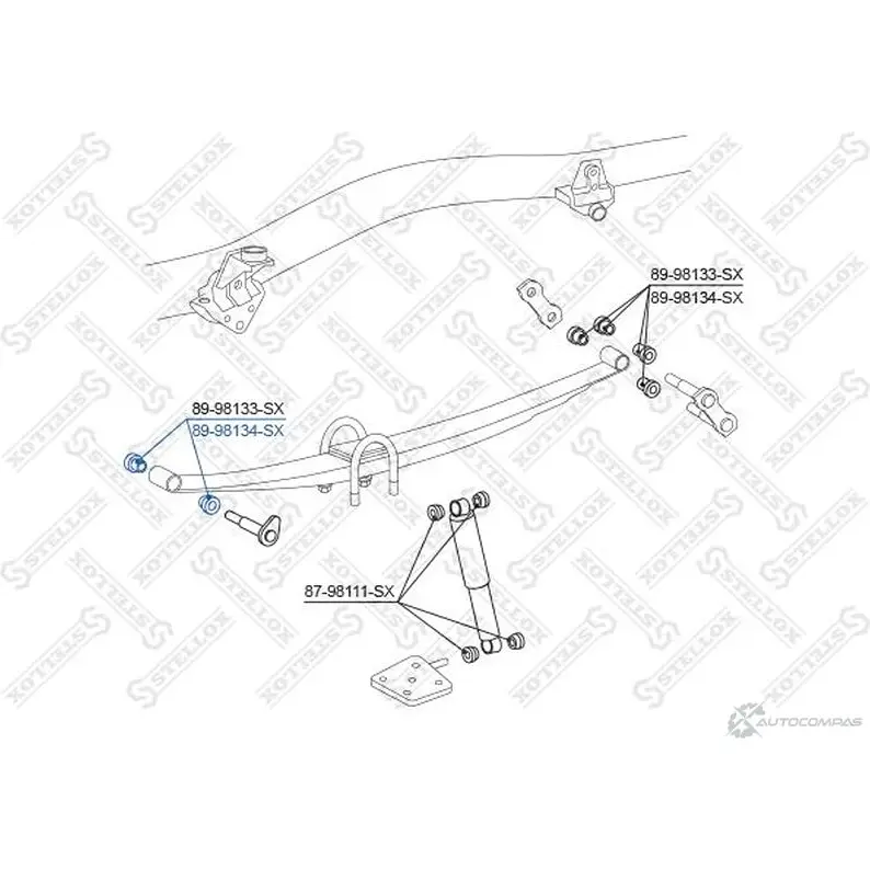 Втулка амортизатора STELLOX JI YSLNH 4057276454675 3632313 89-98134-SX изображение 0