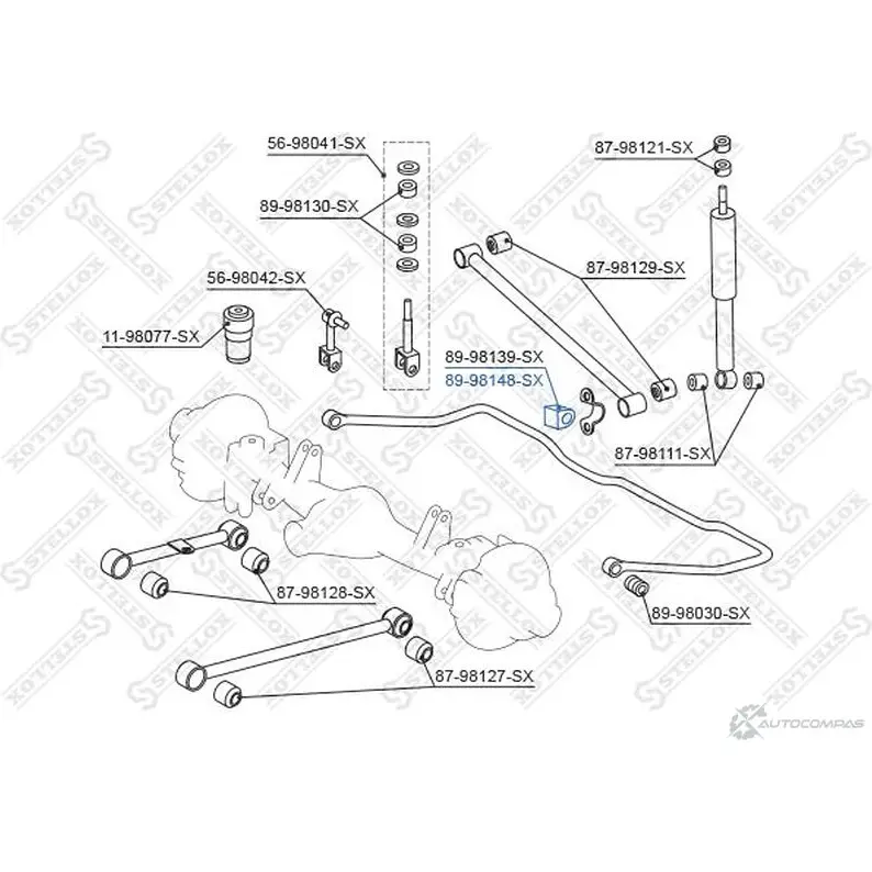 Втулка стабилизатора STELLOX 1037534974 4057276454811 89-98148-SX H 23N7 изображение 1