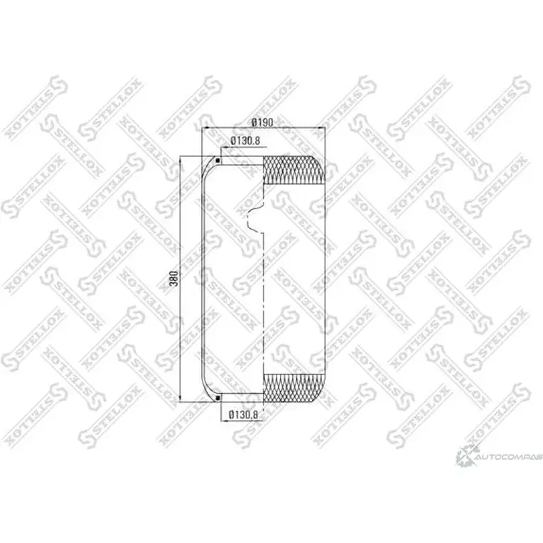 Пневмоподушка STELLOX 90-36336-SX F3 FP3 4057276456495 3632394 изображение 0