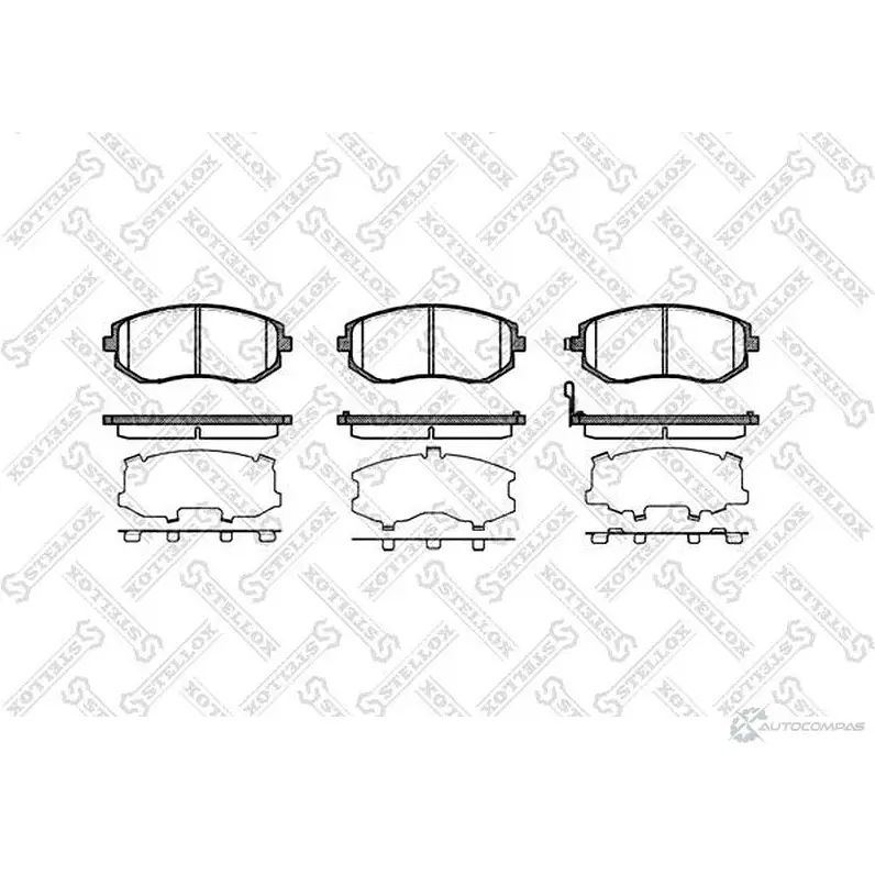 Тормозные колодки дисковые, комплект STELLOX 23866 3632441 962 011B-SX 2 3865 изображение 0