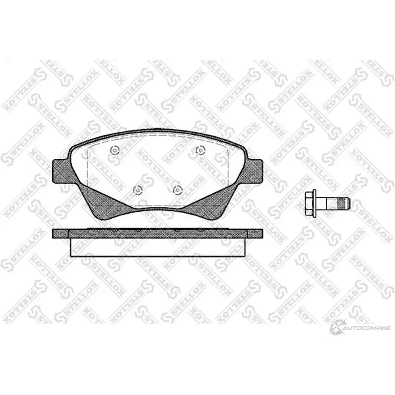 Тормозные колодки дисковые, комплект STELLOX PCA09 7620 3632479 987 020L-SX 8MTMF0 изображение 0