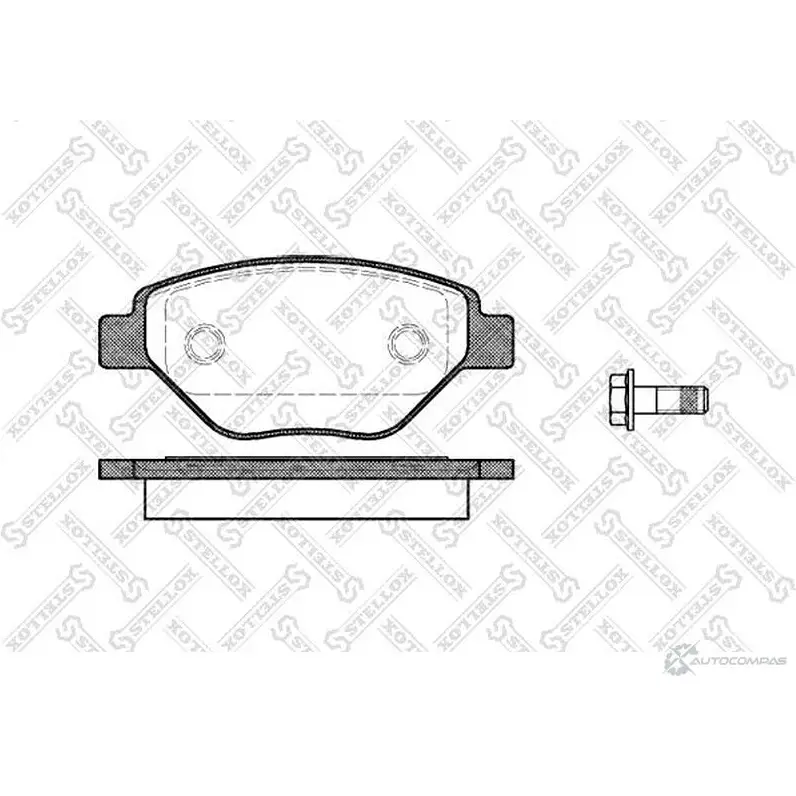 Тормозные колодки дисковые, комплект STELLOX 4057276458161 988 000-SX 2IP7 9 3632480