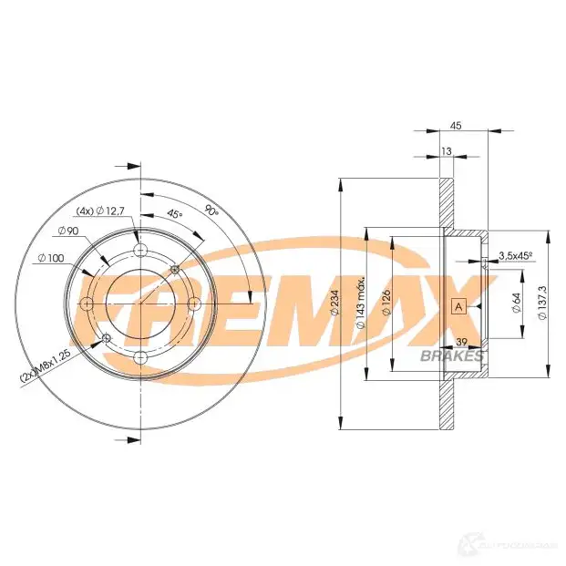 Тормозной диск FREMAX BZF2 G21 bd9280 2887771 изображение 0