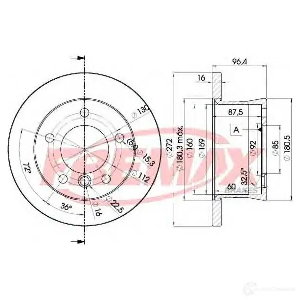 Тормозной диск FREMAX E E3A70 1423522917 bd0189 изображение 0