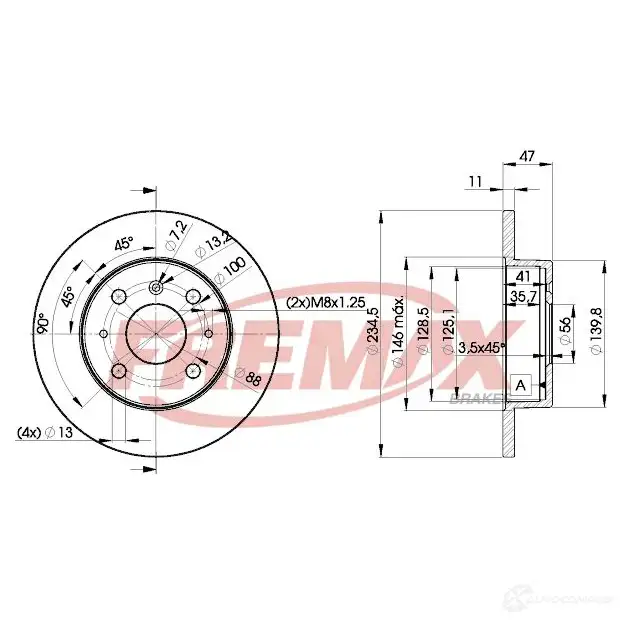 Тормозной диск FREMAX 2887596 bd7722 8PN0V D изображение 0