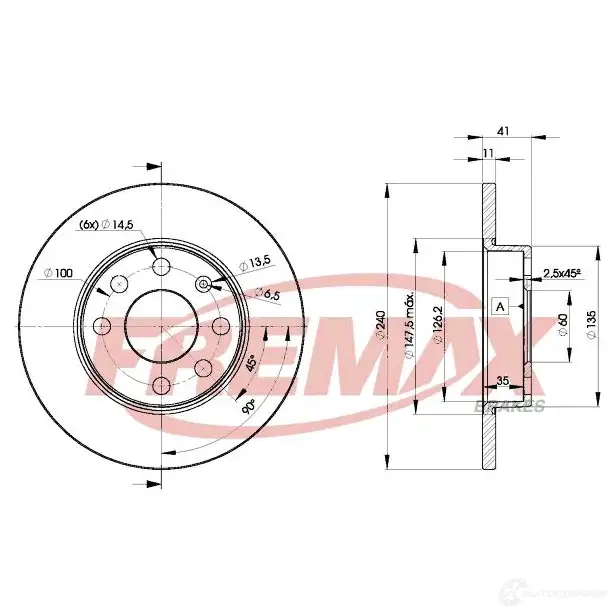 Тормозной диск FREMAX FKR 5M bd9020 2887716
