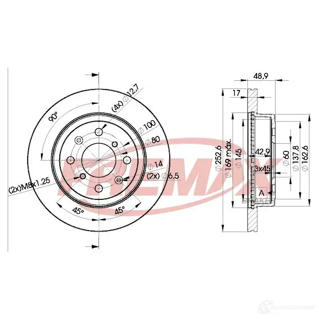 Тормозной диск FREMAX bd0715 V ZSCBPI 2886202