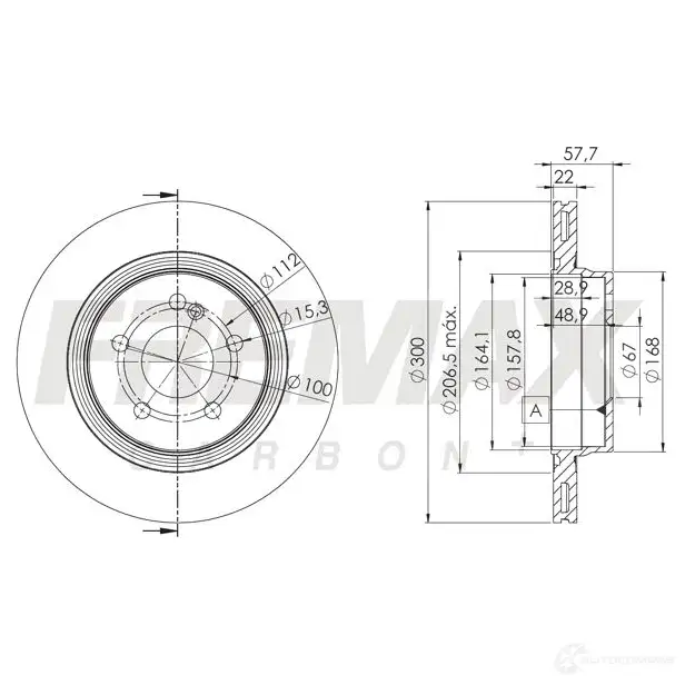 Тормозной диск FREMAX bd6468 L WQ67 2887434 - Изображение 1