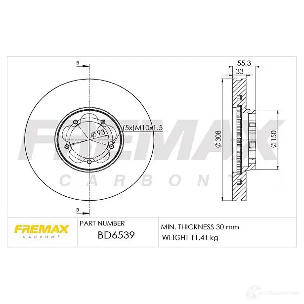 Тормозной диск FREMAX V U9DCY 2887451 bd6539