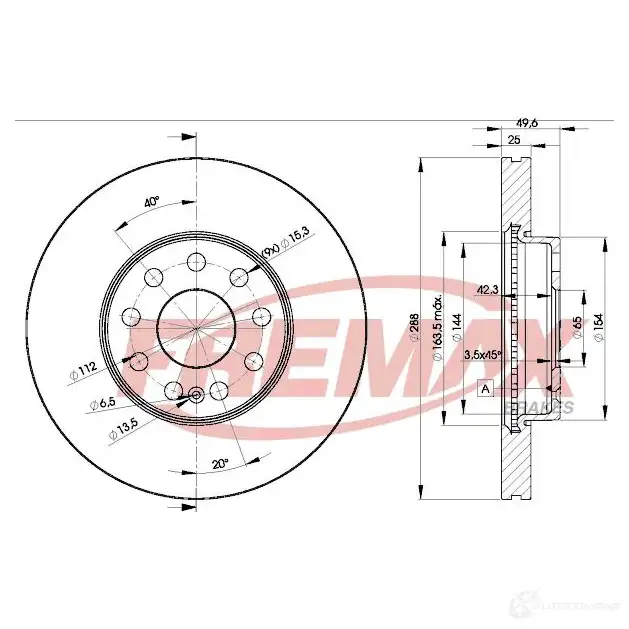 Тормозной диск FREMAX G2SV S 2887290 bd5615