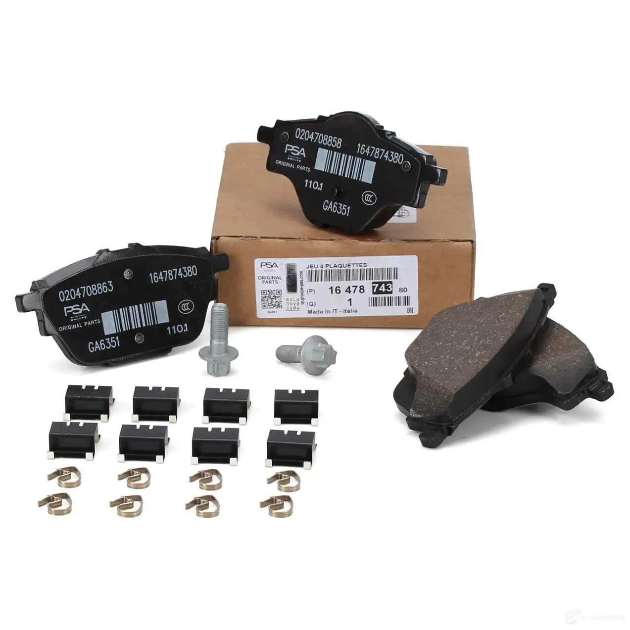 Оригинальные задние тормозные колодки C4 Picasso II Grandland X 308 II 508 II CITROEN/PEUGEOT 1438176104 1647874380 LX8 U8 - Изображение 1