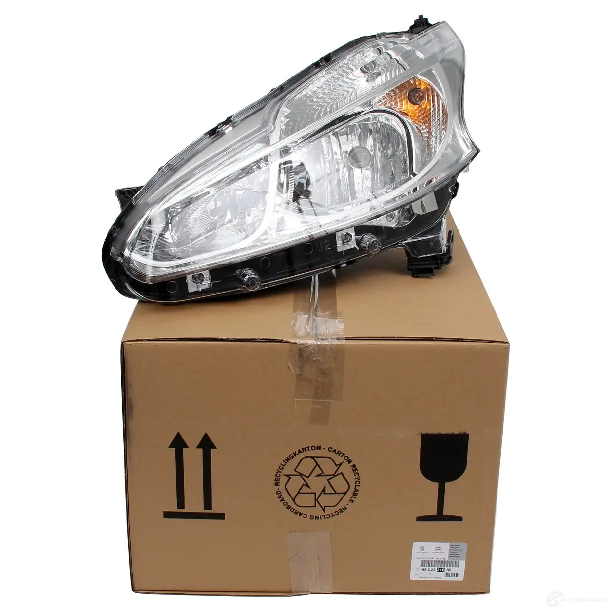 Оригинальная галогенная левая фара 208 от 03,2012 CITROEN/PEUGEOT BFL 2GQP 9802221880 24715646 - Изображение 1