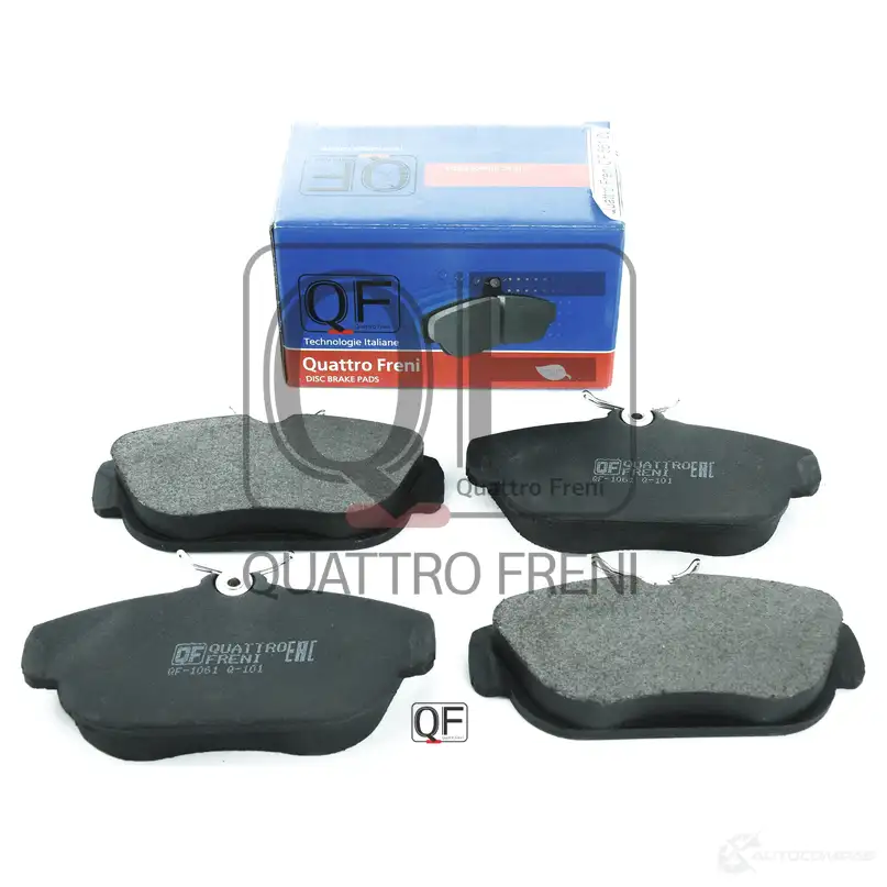 Колодки тормозные спереди без датчика volvo QUATTRO FRENI PVB6U UU 1233291212 QF56100