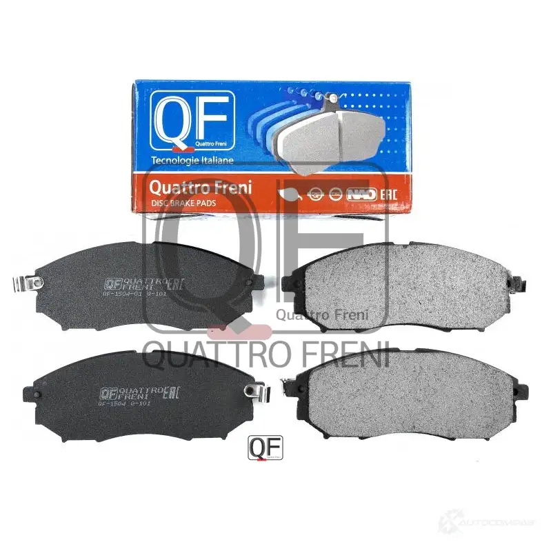 Колодки тормозные дисковые спереди с механическим датчиком QUATTRO FRENI QF500402 1439944935 76 3JDG изображение 0