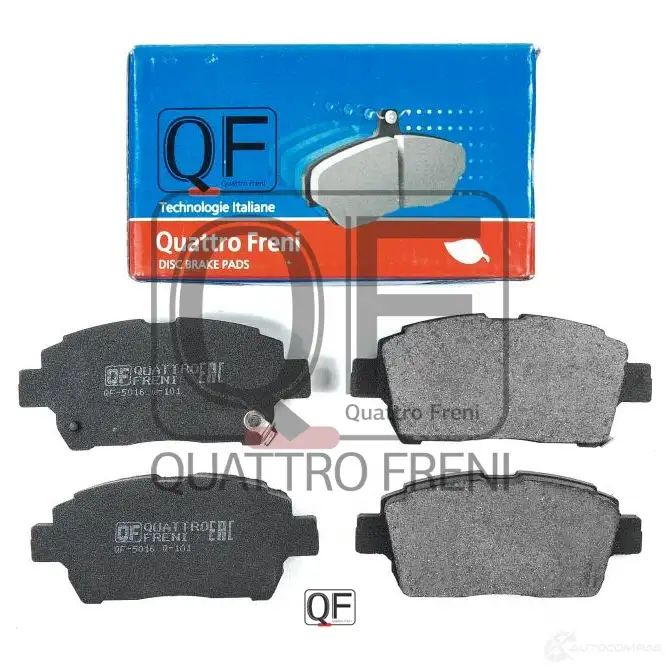 Колодки тормозные дисковые спереди с механическим датчиком QUATTRO FRENI JKWP EC 1439949539 QF501602 изображение 0