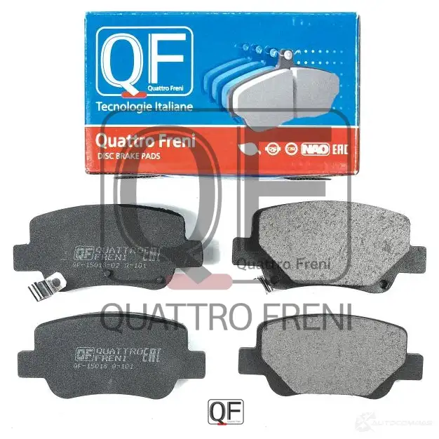 Колодки тормозные дисковые спереди с механическим датчиком QUATTRO FRENI 1439944936 QF501802 7 BGHWZD - Изображение 1