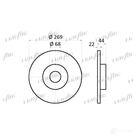 Тормозной диск FRIGAIR 4058903110032 DC09.112 1M YKS 1424333894 изображение 1