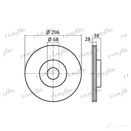Тормозной диск FRIGAIR YMRG7 J 2477801 DC21.103 4058903086177 изображение 1