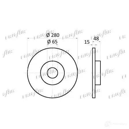 Тормозной диск FRIGAIR DC10.119 4058903110155 EJ DC5S 1424333897 изображение 1