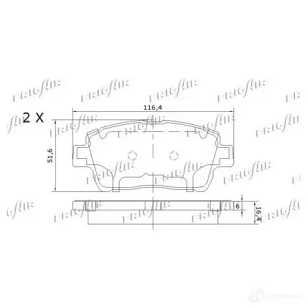 Тормозные колодки дисковые, комплект FRIGAIR 2477978 PD15.510 4 4WAM5Q 4058903099085 изображение 3