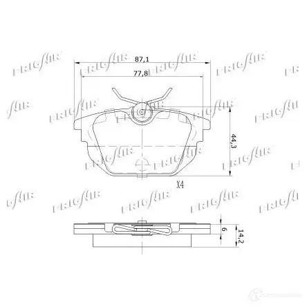 Тормозные колодки дисковые, комплект FRIGAIR 4058903111336 PD13.504 2477966 XJ 2EF9 изображение 1