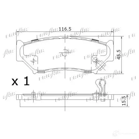 Тормозные колодки дисковые, комплект FRIGAIR 2477968 C2 CMJ PD14.502 4058903098989 изображение 2