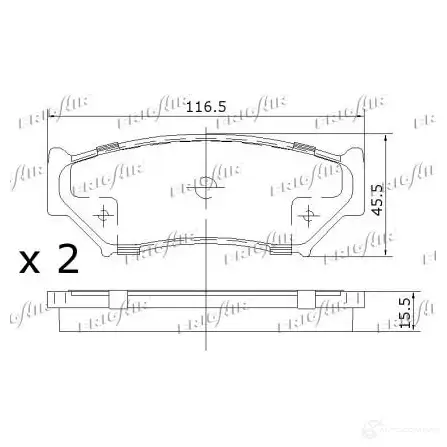 Тормозные колодки дисковые, комплект FRIGAIR 2477968 C2 CMJ PD14.502 4058903098989 изображение 3