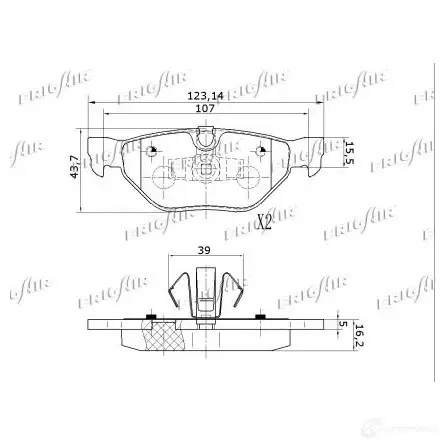 Тормозные колодки дисковые, комплект FRIGAIR 2477877 PD02.502 4058903110780 9G5 YL3S - Изображение 1