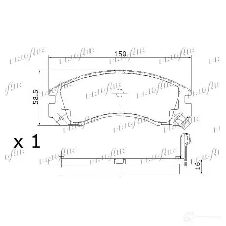 Тормозные колодки дисковые, комплект FRIGAIR WJ NNY4 2477886 4058903098378 PD03.502 изображение 1