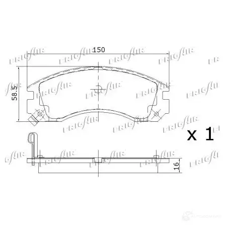 Тормозные колодки дисковые, комплект FRIGAIR WJ NNY4 2477886 4058903098378 PD03.502 изображение 2