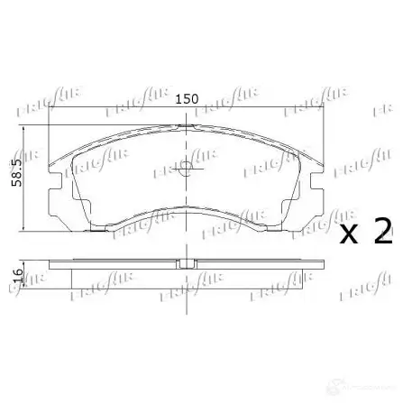 Тормозные колодки дисковые, комплект FRIGAIR WJ NNY4 2477886 4058903098378 PD03.502 изображение 3