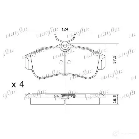 Тормозные колодки дисковые, комплект FRIGAIR PD21.512 C0G 1WWF 4058903099764 2478046 изображение 1