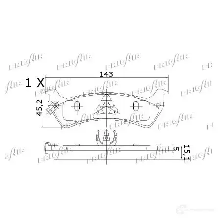 Тормозные колодки дисковые, комплект FRIGAIR VT A2BG PD18.514 4058903099467 2478016 изображение 1