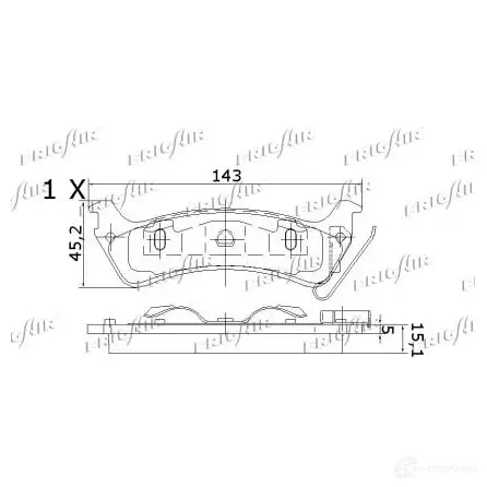 Тормозные колодки дисковые, комплект FRIGAIR VT A2BG PD18.514 4058903099467 2478016 изображение 3