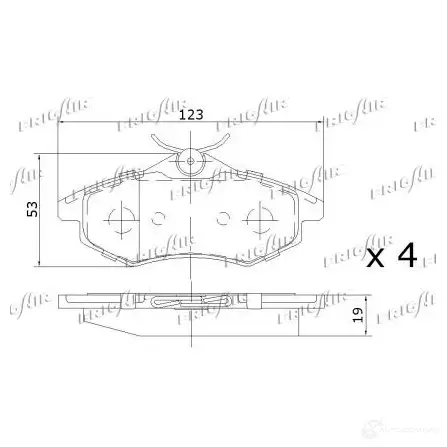 Тормозные колодки дисковые, комплект FRIGAIR 4058903098385 7MD Y8IT PD03.505 2477887 изображение 1