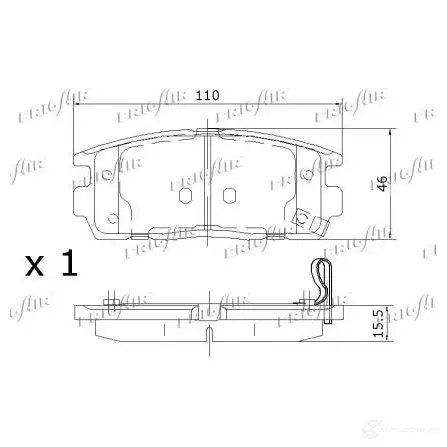 Тормозные колодки дисковые, комплект FRIGAIR 4058903098859 PD07.511 2477943 KW IDO изображение 1