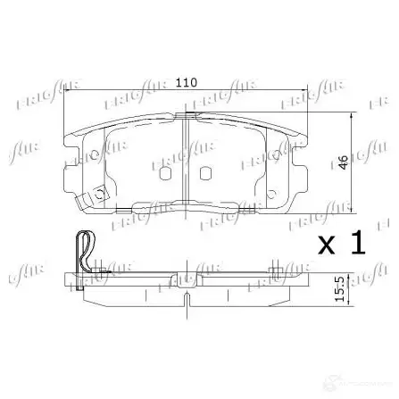 Тормозные колодки дисковые, комплект FRIGAIR 4058903098859 PD07.511 2477943 KW IDO изображение 2