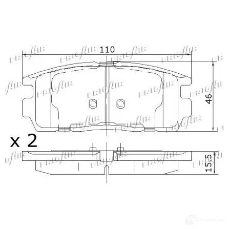 Тормозные колодки дисковые, комплект FRIGAIR 4058903098859 PD07.511 2477943 KW IDO изображение 3