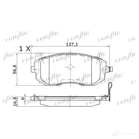 Тормозные колодки дисковые, комплект FRIGAIR PD24.501 4058903099788 B1NL T2 2478049 изображение 2