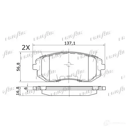 Тормозные колодки дисковые, комплект FRIGAIR PD24.501 4058903099788 B1NL T2 2478049 изображение 3