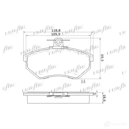 Тормозные колодки дисковые, комплект FRIGAIR 2477962 BC 3MCB PD10.509 4058903111244 изображение 2