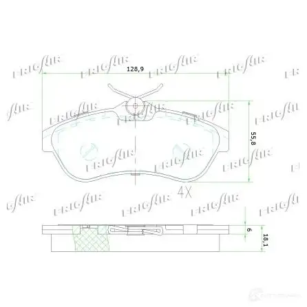 Тормозные колодки дисковые, комплект FRIGAIR 4058903110926 UHK EORW 1224723708 PD03.510 изображение 1