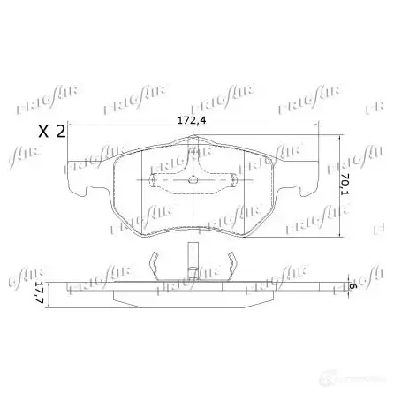 Тормозные колодки дисковые, комплект FRIGAIR PD18.507 4058903099399 5UWAR P 2478009 изображение 1