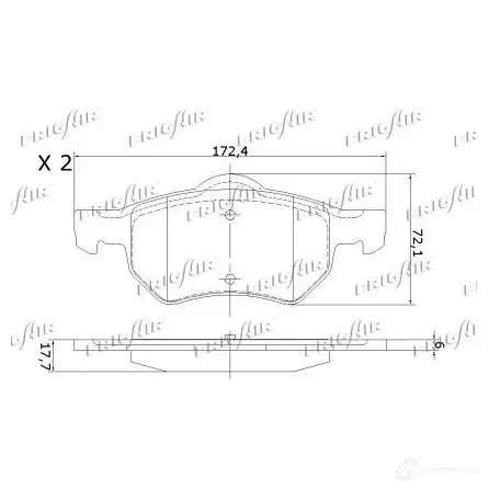 Тормозные колодки дисковые, комплект FRIGAIR PD18.507 4058903099399 5UWAR P 2478009 изображение 2