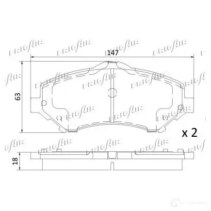 Тормозные колодки дисковые, комплект FRIGAIR PD04.504 4058903098453 2477895 WA 18OC изображение 1