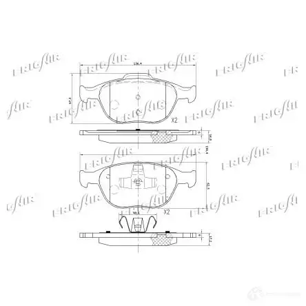 Тормозные колодки дисковые, комплект FRIGAIR QT P11 PD05.511 4058903111053 1224724252 изображение 1